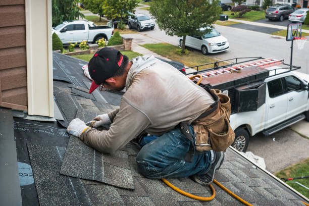 Professional Roof Replacement technician working in Stockett, MT